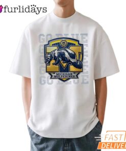 Michigan Wolverines Go Blue Football Graphic T-Shirt
