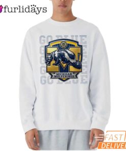 Michigan Wolverines Go Blue Football Graphic T-Shirt
