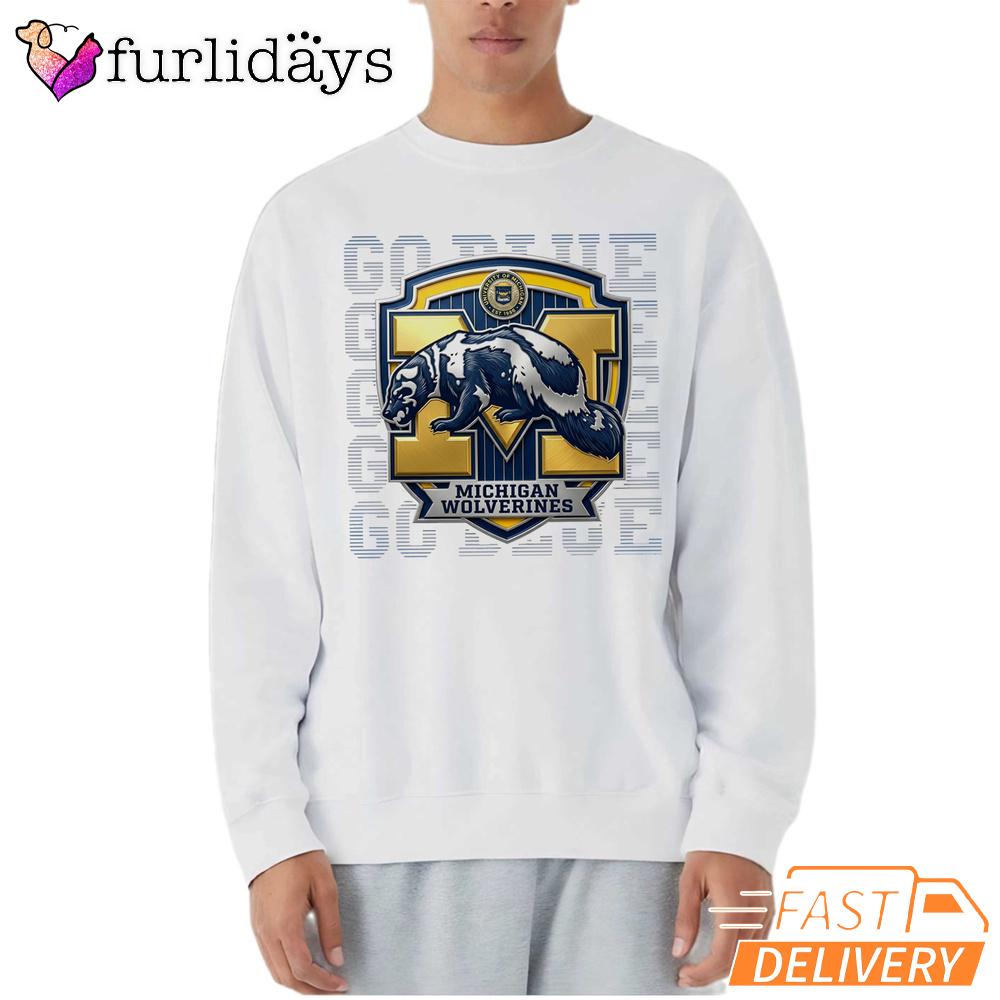 Michigan Wolverines Go Blue Football Graphic T-Shirt Michigan Wolverines Go Blue Football Graphic T-Shirt