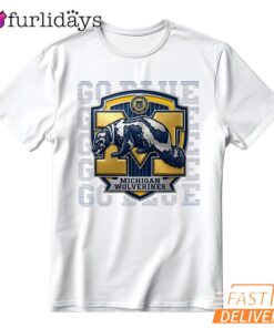 Michigan Wolverines Go Blue Football Graphic T-Shirt