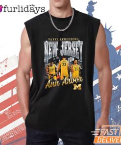 Michigan Wolverines Yaxel Lendeborg New Jersey To Ann Arbor Basketball T-Shirt
