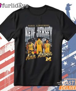 Michigan Wolverines Yaxel Lendeborg New Jersey To Ann Arbor Basketball T-Shirt