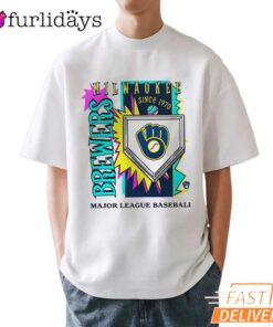 Milwaukee Brewers 1970 MLB Cooperstown Neon Field Shock T-Shirt