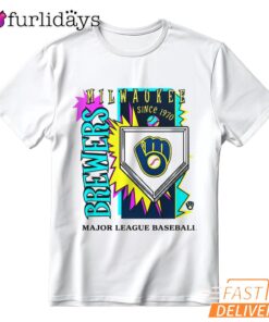Milwaukee Brewers 1970 MLB Cooperstown Neon Field Shock T-Shirt