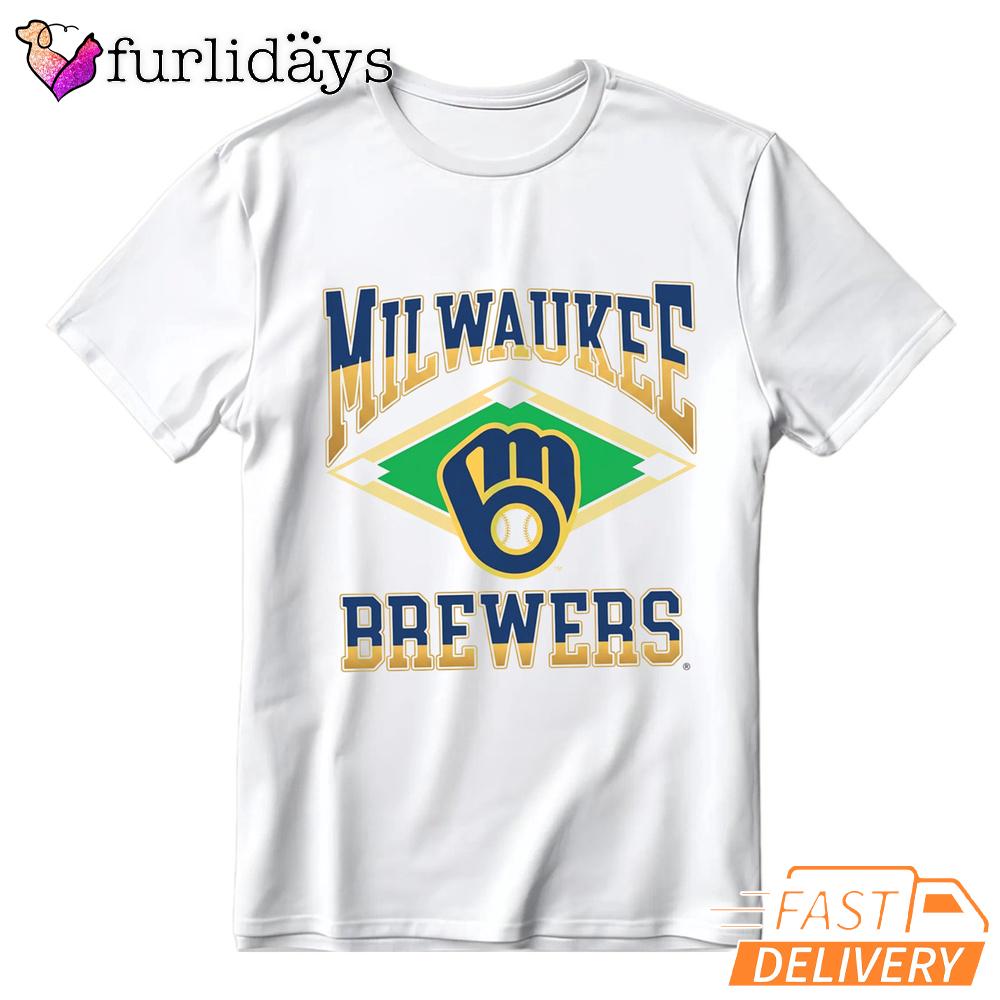 Milwaukee Brewers Baseball Field Diamond Graphic T-Shirt Milwaukee Brewers Baseball Field Diamond Graphic T-Shirt