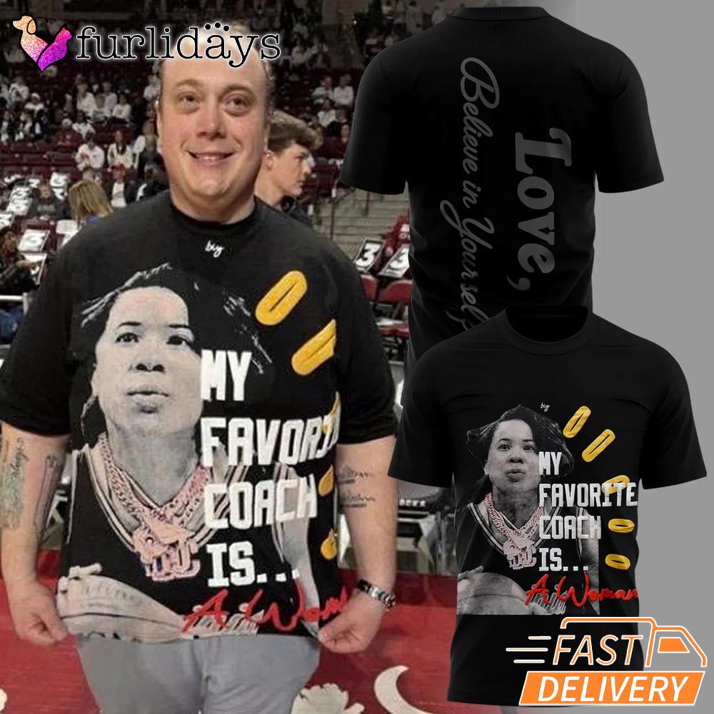 My Favorite Coach Is A Woman Basketball Graphic T-Shirt My Favorite Coach Is A Woman Basketball Graphic T-Shirt