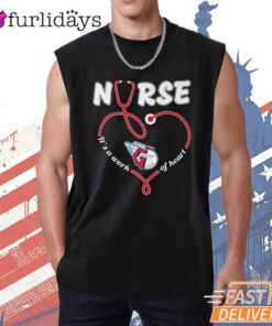 Nurse Heart Stethoscope Medical Worker Graphic T-Shirt