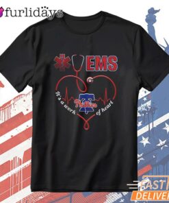 Philadelphia Phillies Nurse EMS Work of Heart Stethoscope T-Shirt