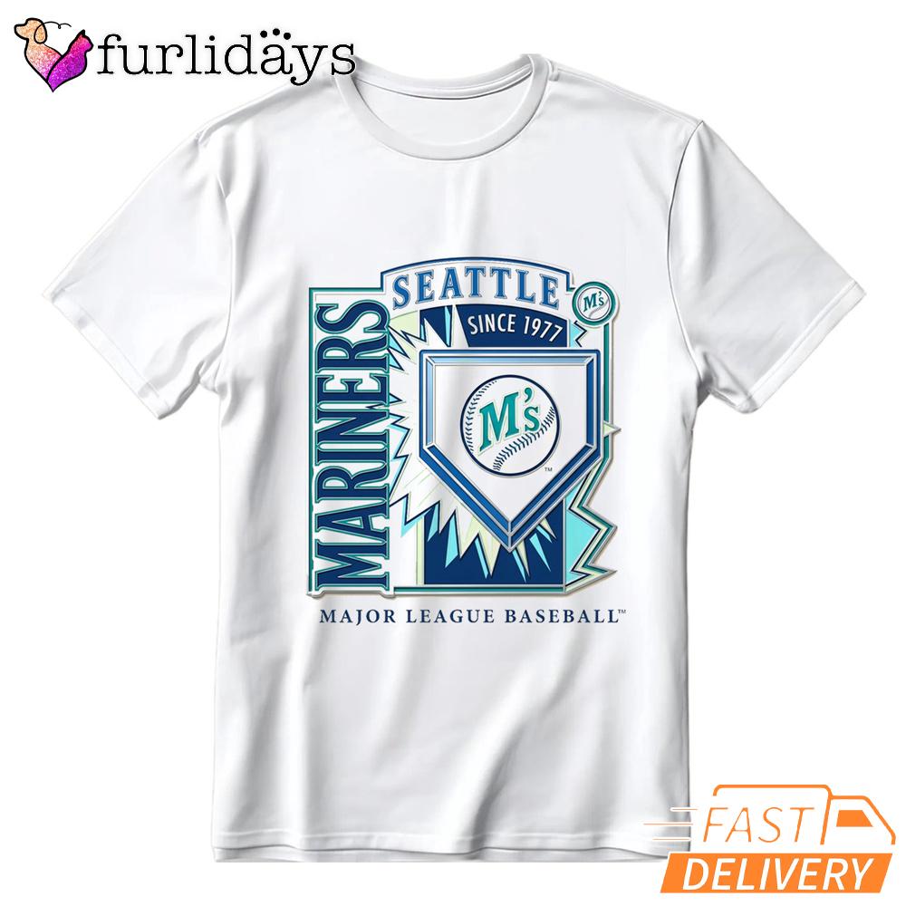 Seattle Mariners 1977 MLB Cooperstown Neon Field Shock T-Shirt Seattle Mariners 1977 MLB Cooperstown Neon Field Shock T-Shirt