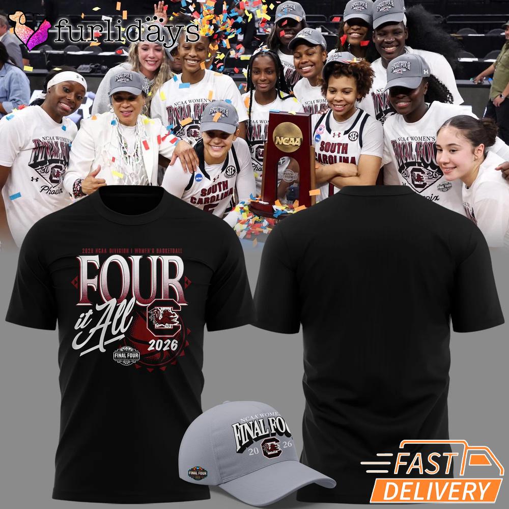 South Carolina Gamecocks Four It All 2026 Women’s Basketball T-Shirt South Carolina Gamecocks Four It All 2026 Women’s Basketball T-Shirt