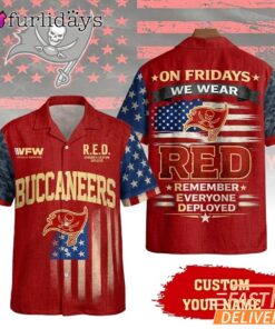 Tampa Bay Buccaneers RED Remember Everyone Deployed On Fridays We Wear Red Custom Hawaiian Shirt