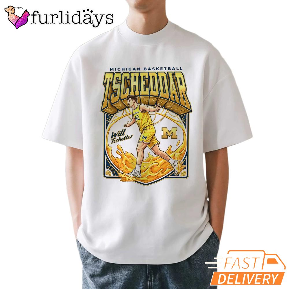 Will Tschetter Tscheddar Michigan Wolverines Basketball T-Shirt Will Tschetter Tscheddar Michigan Wolverines Basketball T-Shirt