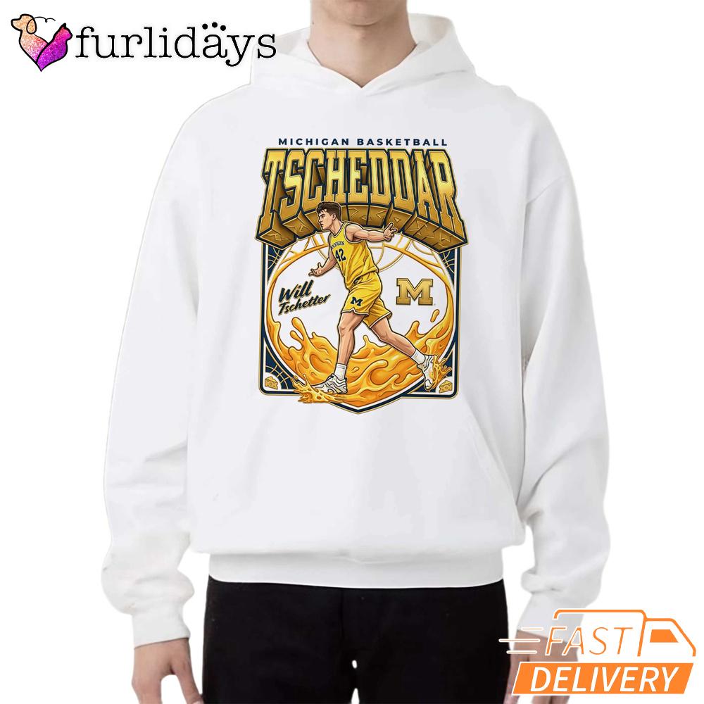 Will Tschetter Tscheddar Michigan Wolverines Basketball T-Shirt Will Tschetter Tscheddar Michigan Wolverines Basketball T-Shirt
