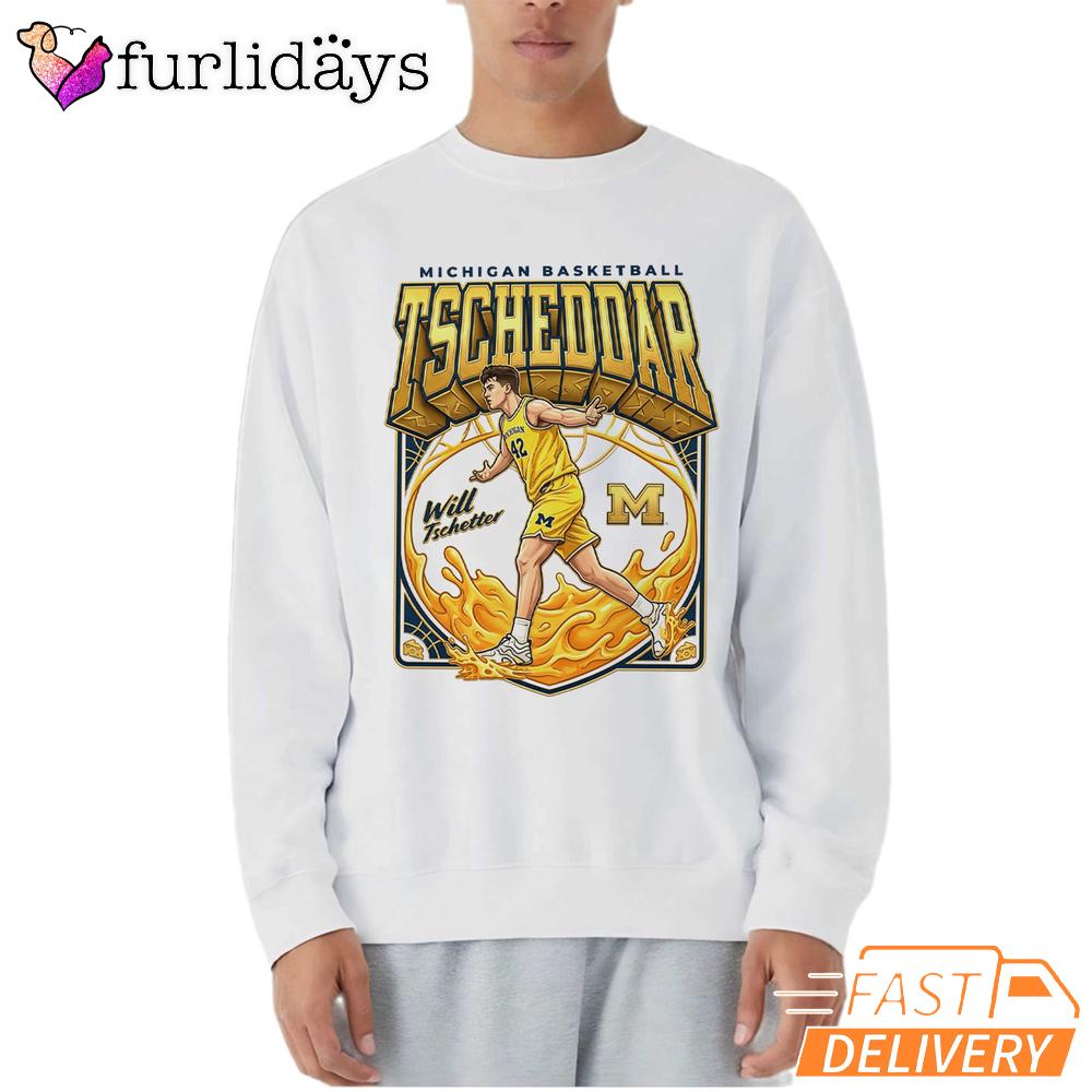 Will Tschetter Tscheddar Michigan Wolverines Basketball T-Shirt Will Tschetter Tscheddar Michigan Wolverines Basketball T-Shirt