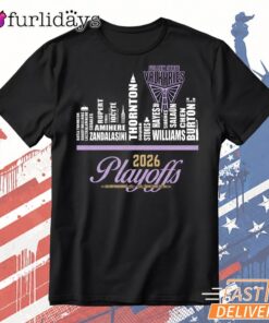 2026 Basketball Playoffs Player Lineup Commemorative Graphic T Shirt DI Chuyen Hinh Anh IN Tren Mat Truoc Sang Mockup AO Mau Lay Ung Background Mau Thiet KE