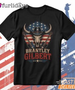 Brantley Gilbert The Real American Tour Flag Graphic Tshirt