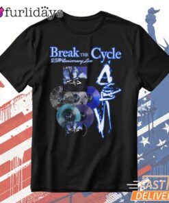 Breaking Benjamin Break the Cycle 20th Anniversary T Shirt – Rock Band Graphic Tee DI Chuyen Hinh Anh IN Tren Mat Truoc Sang Mockup AO Mau