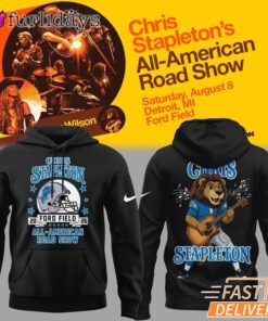 Chris Stapleton x Detroit Lions All American Road Show 2026 Black Hoodie – Ford Field