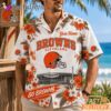 Cleveland Browns Floral Stadium Personalized Hawaiian Shirt Football Fan Gift