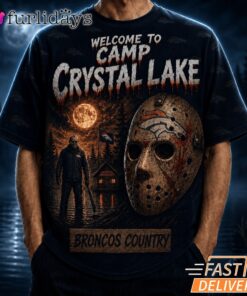 Denver Broncos Camp Crystal Lake T Shirt – Horror Halloween