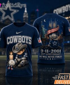 Denver Broncos Never Forget 911 25th Anniversary Memorial T Shirt Thay Background Phu Hop Niche OI Tren San Pham Background Hoi MO Lam Noi Bat San Pham Trong Anh