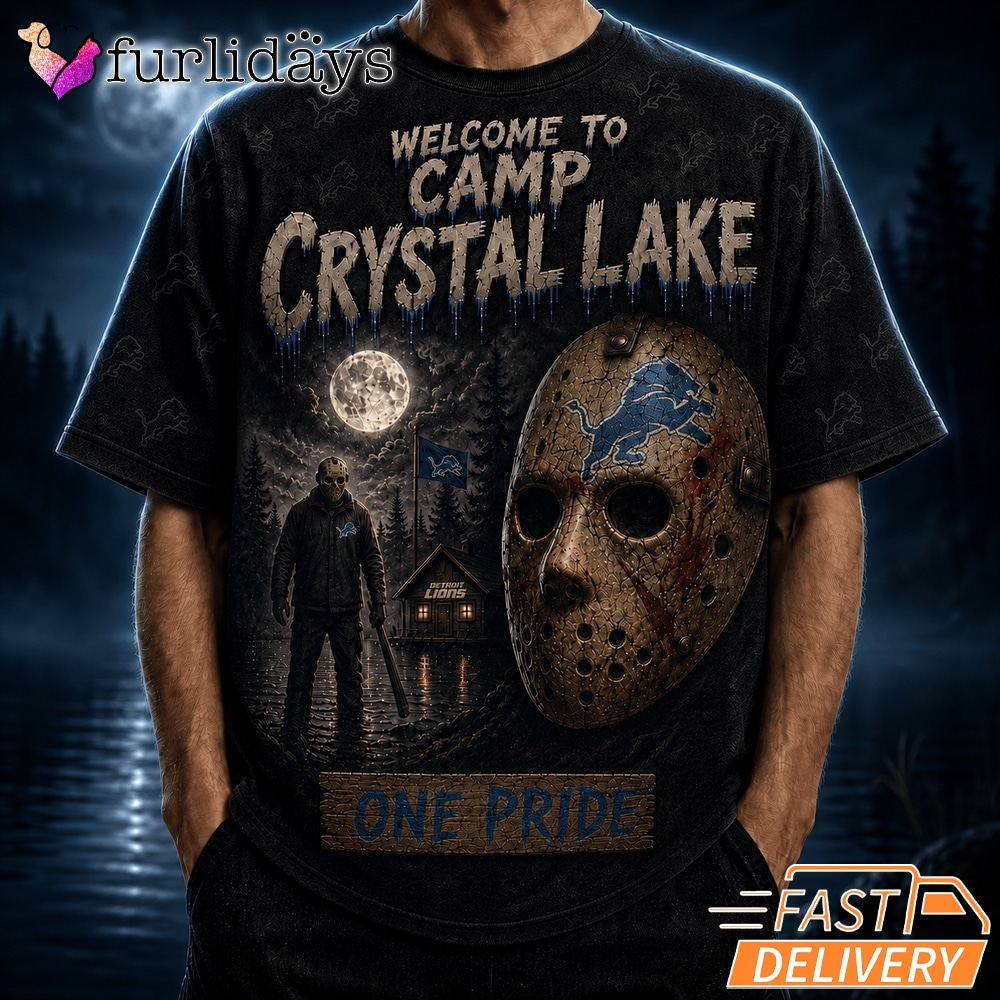 Detroit Lions Camp Crystal Lake T Shirt – Horror Halloween