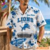 Detroit Lions Floral Stadium Personalized Hawaiian Shirt Football Fan Gift