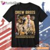 Drew Brees T-Shirt, New Orleans Saints Hall Of Fame Football Tribute Tee