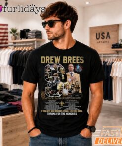 Drew Brees T-Shirt, New Orleans Saints Hall Of Fame Tribute Tee Men