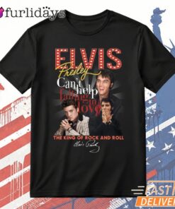 Elvis Presley The King Of Rock And Roll Tribute Portrait Graphic Tshirt