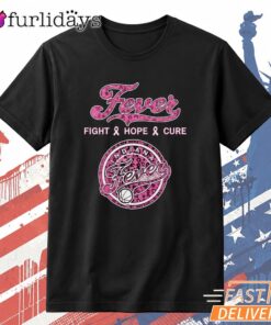 Fever Fight Hope Cure Pink Ribbon Tribute Graphic Tshirt