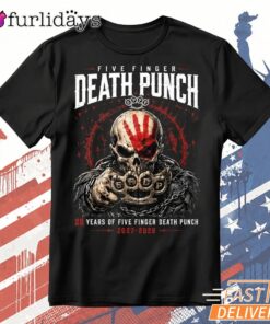 Five Finger Death Punch Band Graphic T Shirt DI Chuyen Hinh Anh IN Tren Mat Truoc Sang Mockup AO Mau Lay Ung Background Mau Thiet KE