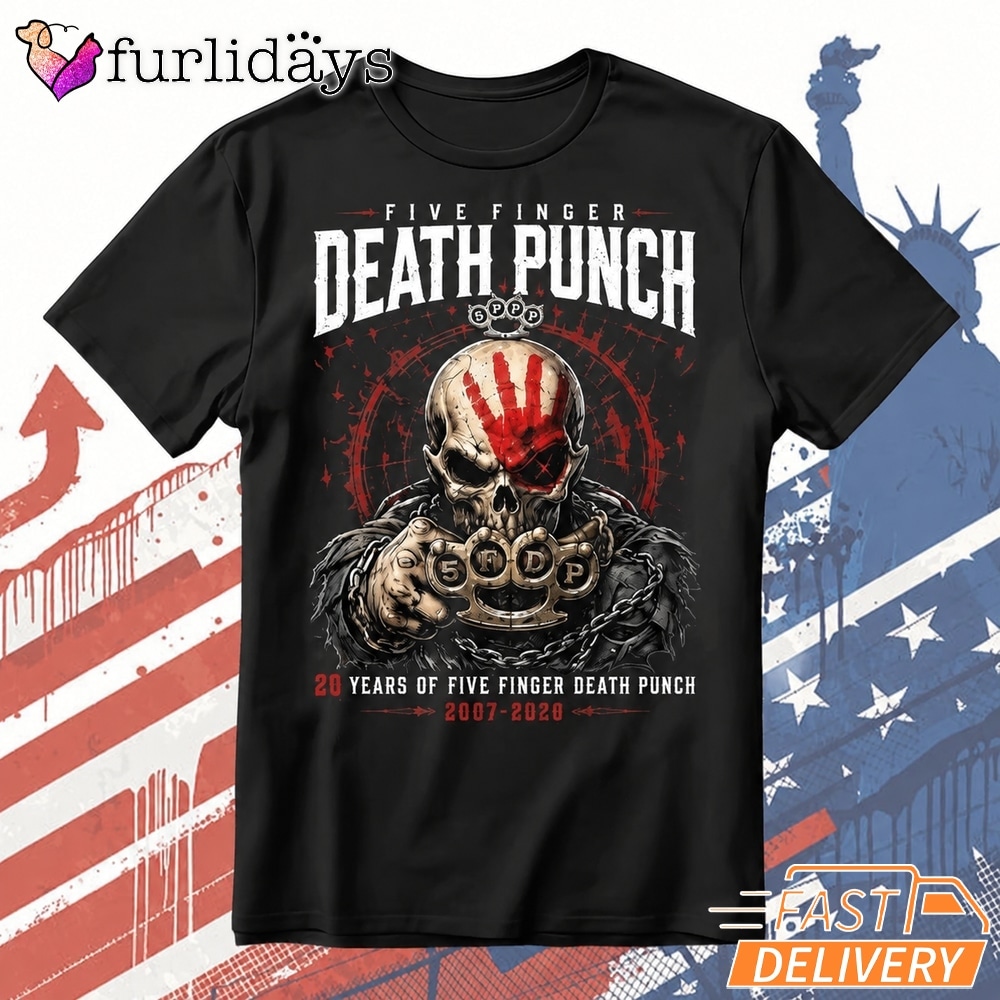 Five Finger Death Punch Band Graphic T Shirt DI Chuyen Hinh Anh IN Tren Mat Truoc Sang Mockup AO Mau Lay Ung Background Mau Thiet KE