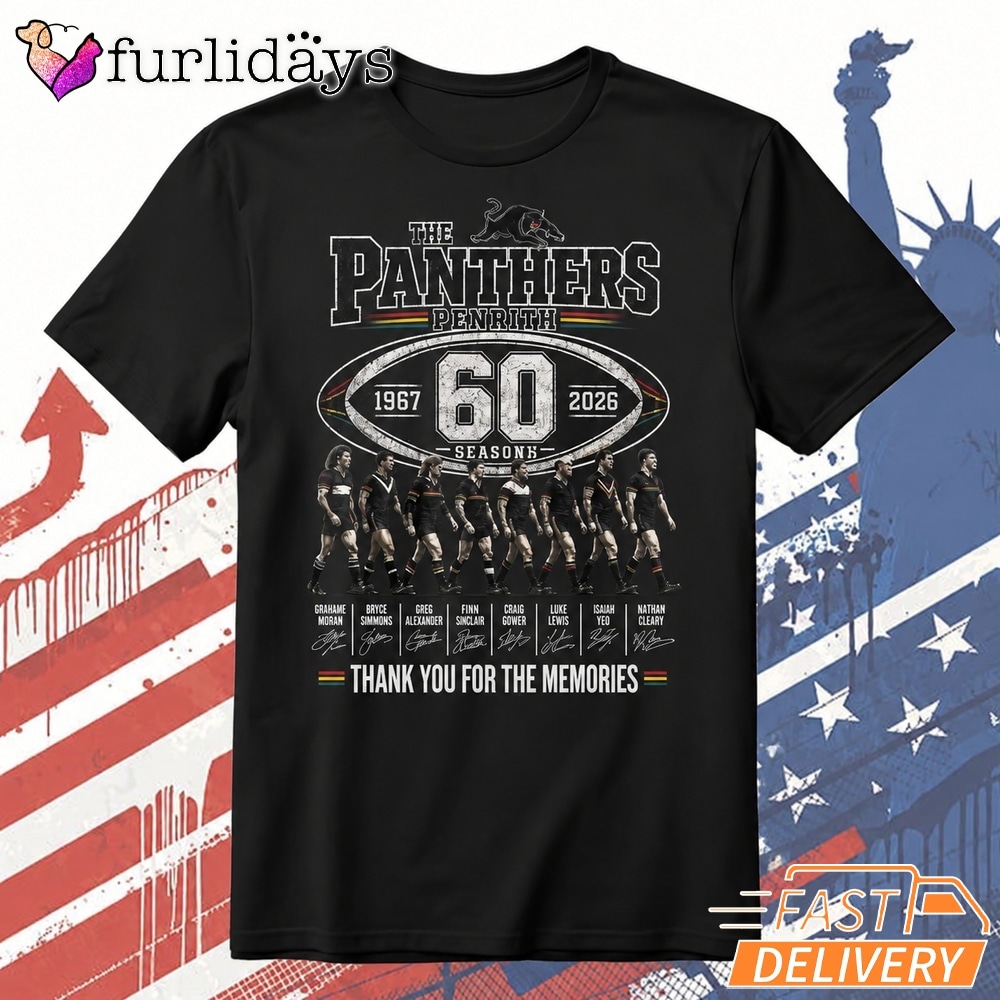Florida Panthers 60th Anniversary Thank You for the Memories T Shirt DI Chuyen Hinh Anh IN Tren Mat Truoc Sang Mockup AO Mau Lay Ung Background Mau Thiet KE
