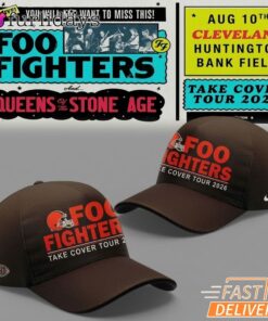 Foo Fighters x Cleveland Browns Take Cover Tour 2026 Cap – Huntington Bank Field