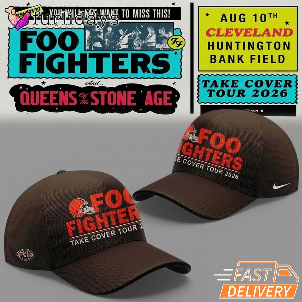 Foo Fighters x Cleveland Browns Take Cover Tour 2026 Cap – Huntington Bank Field