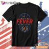 Indiana Fever Basketball Team Logo Graphic White Tshirt
