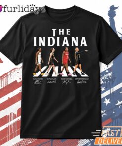 Indiana Fever Boston Clark Mitchell Cunningham Basketball Abbey Road T Shirt