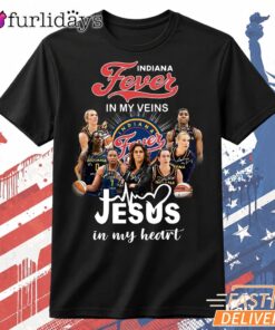 Indiana Fever In My Veins Signature Basketball T Shirt, Women'S Fan Gift