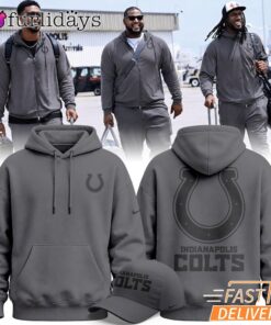 Indianapolis Colts Tonal Logo Hoodie – Charcoal Football Pullover Hoodie