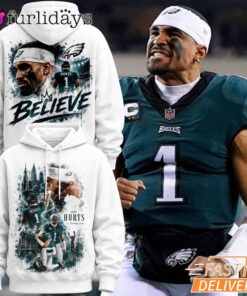 Jalen Hurts Philadelphia Eagles Believe No 1 Graphic Hoodie