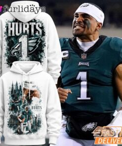 Jalen Hurts Philadelphia Eagles No 1 Graphic Hoodie