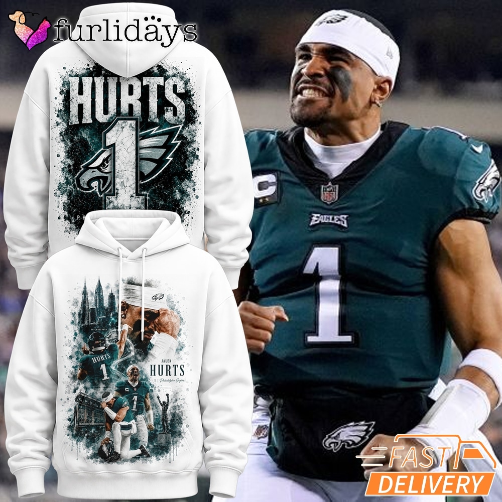 Jalen Hurts Philadelphia Eagles No 1 Graphic Hoodie