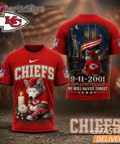 Kansas City Chiefs Never Forget 911 25th Anniversary Memorial T Shirt Thay Background Phu Hop Niche OI Tren San Pham Background Hoi MO Lam Noi Bat San Pham Trong Anh