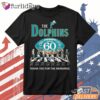 Miami Dolphins 60Th Anniversary Signature Football T Shirt, Fan Gift