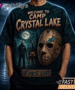 Miami Dolphins Camp Crystal Lake T Shirt – Horror Halloween