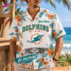 Miami Dolphins Floral Stadium Personalized Hawaiian Shirt Football Fan Gift