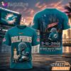 Miami Dolphins Never Forget 911 25th Anniversary Memorial T Shirt Thay Background Phu Hop Niche OI Tren San Pham Background Hoi MO Lam Noi Bat San Pham Trong Anh