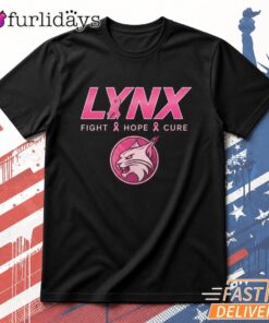 Minnesota Lynx Fight Hope Cure Pink Ribbon Tribute Graphic Tshirt