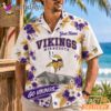 Minnesota Vikings Floral Stadium Personalized Hawaiian Shirt Football Fan Gift